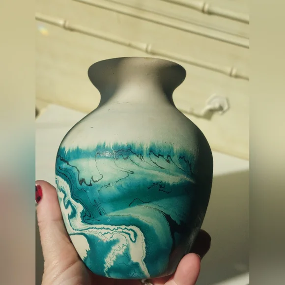 VTG Nemadji pottery vase Moose Lake Southwestern 5.5 studio art - Picture 3 of 7